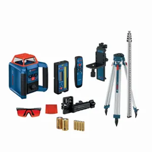 BOSCH GRL2000-40HVK Rotary Laser, 2 Beams, 0 Lines, Red, 100 ft Range Without Detector | CN9XMU 61KL79