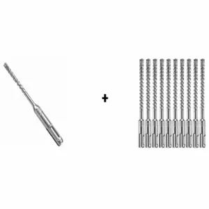 BOSCH HCFC2010B25 + HCFC2041B10 Hammer Drill Bit, 3/16 Inch Drill Bit Size, 1 Cutter Heads, Set, 25 PK | CN9WTE 339YT0