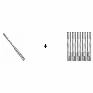 BOSCH HCFC2040B25 + HCFC2041B10 Hammer Drill Bit, 1/4 Inch Drill Bit Size, 1 Cutter Heads, Set, 25 PK | CN9WRV 339YT2