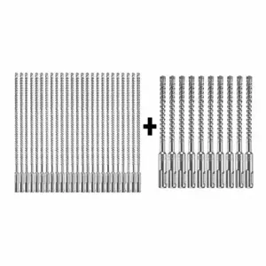 BOSCH HCFC2044B25 + HCFC2041B10 Hammer Drill Bit, 1/4 Inch Drill Bit Size, 1 Cutter Heads, Set, 25 PK | CN9WUK 339YT3