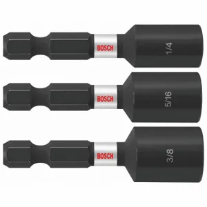 BOSCH ITNS2490 Nutsetter Set, English/Imperial, 1/4 Inch x5/16 Inch x3/8 Inch Fastening Size | CN9XQE 798JR6