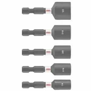 BOSCH ITNSV105 Nutsetters, English/Imperial, 1 7/8 Inch Fastening Size, 1 7/8 Inch Overall Length | CN9XQG 802GG2