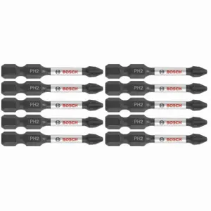 BOSCH ITPH22B Impact Driver Bits, Fastening Tool Tip Size, 2 Inch Overall Bit | CV2PBQ 802GF0