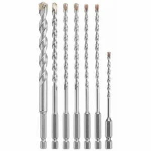 BOSCH LBHXS7U Hammer Drill Bit Set, 1/8 Inch 5/32 Inch 3/16 Inch 1/4 Inch 3/8 Inch Drill Bit Size | CN9WRE 61HW34