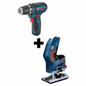 BOSCH PS31-2A + GKF12V-25N Cordless Drill/Driver Kit Plus Router, 12V | CP2JYK 379AD9