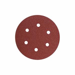BOSCH SR6R060 6 Inch Sanding Disc 6-Hole Red 60 Grit, 5 Pack | CR3WAD 44M663
