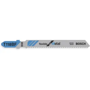 BOSCH T118BF Jigsaw Blade Bimetal 3 Inch Lpk 5 | AE2EQD 4WZ85