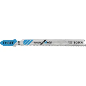 BOSCH T118EF Jigsaw Blade T-shank 3-1/2 Inch Length - Pack Of 5 | AE2EQE 4WZ86