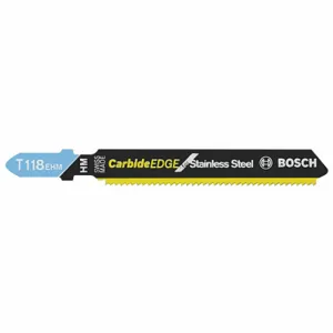 BOSCH T118EHM1 Jig Saw Blade, 14, 3 1/4 Inch Blade Length, Carbide Tipped | CN9XFM 44J735