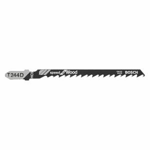 BOSCH T244D3 Jig Saw Blade, 6, 4 Inch Blade Length, Metal, Flex for Curved Cuts Cutting Edge, T Shank | CN9XHA 44J759