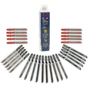 BOSCH T30C Jigsaw Blade Set 1-1/2 Inch Length T-shank | AB3HHQ 1TEH3