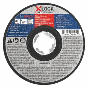 BOSCH TCWX1S450 Abrasive Cut-Off Wheel, 4 1/2 Inch Abrasive Wheel Dia Oxide, Type 1 | CN9VLQ 54ZT79