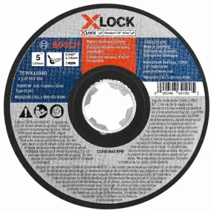 BOSCH TCWX1S500 Abrasive Cut-Off Wheel, 5 Inch Abrasive Wheel Dia Oxide, Type 1 | CN9VLW 314KY5