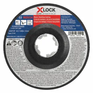 BOSCH TCWX27S450 Abrasive Cut-Off Wheel, 4 1/2 Inch Abrasive Wheel Dia Oxide, Type 27 | CN9VMA 54ZT80