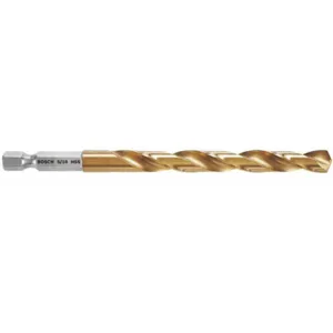 BOSCH TI2147IM 5/16 Inch Twist Drill Bit, High Speed Steel, 3-1/2 Inch Depth, Hex Shank Type | CD2HLD 48XY35