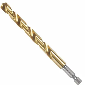 BOSCH TI2151IM 3/8 Inch Twist Drill Bit, High Speed Steel, 3-1/2 Inch Depth, Hex Shank Type | CD2HLE 48XY36