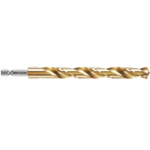 BOSCH TI2159IM 1/2 Inch Twist Drill Bit, High Speed Steel, TiN, 4 Inch Depth, Hex Shank Type | CD2HLG 48XY38