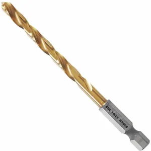 BOSCH TI4140IM 13/64 Inch Twist Drill Bit, High Speed Steel, TiN, 2 Inch Depth, Hex Shank Type | CD2HPE 53DM57