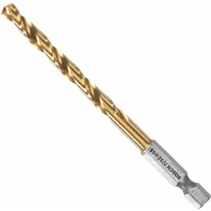 BOSCH TI4141IM 7/32 Inch Twist Drill Bit, High Speed Steel, TiN, 2 Inch Depth, Hex Shank Type | CD2HPF 53DM58