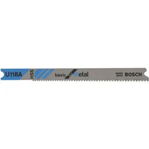 BOSCH U118A Jigsaw Blade U-shank 3-1/8 Inch Length - Pack Of 5 | AB3NYX 1UM29