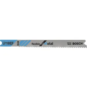 BOSCH U118EF Jigsaw Blade U-shank 3-1/8 Inch Length - Pack Of 5 | AE2EQR 4WZ97