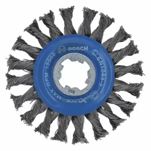 BOSCH WBX428 Wire Wheel Brush, 4 1/2 Inch Brush Dia, X-LOCK Arbor Hole, 0.02 Inch Wire Dia | CN9YQQ 54ZT85