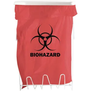 BOWMAN MFG CO MW-005 Biohazard Bag Holder 5 Gallon White | AH4FKG 34GF37