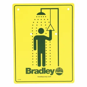 BRADLEY 114-050 Safety Shower Sign | CD4DQG 31KN74