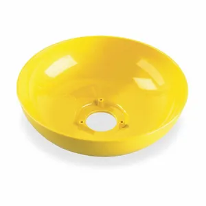 BRADLEY 154-058 Eyewash Bowl, 10 Inch Diameter, Plastic, Yellow | AA9TZT 1FBF2