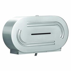 BRADLEY 5425-000000 Toilettenpapierspender, Jumbo-Kern, horizontale Doppelrolle, Stahl, Silber | CJ3QMJ 39V040