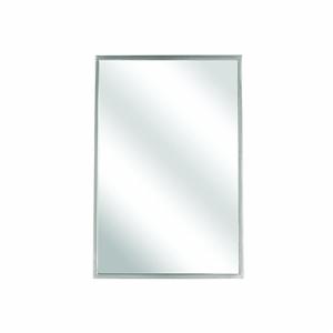 BRADLEY 780-018240 Angle Frame Mirror, SS Frame, 24 Inch Height, 3/4 Inch Depth, 18 Inch Width | CH9PGM 61KW50