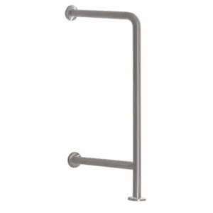 BRADLEY 8120-056000 Grab Bar, Concealed Wall Mount, Stainless Steel, Silver, 1 1/2 Inch Dia. | CJ2JCW 29RU65