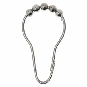 BRADLEY 9540-000000-GR Shower CurtaInch Hook, With Roller Balls, 12Pk | CJ3JAB 33MP54