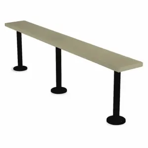 BRADLEY PED9536-202 Pedestal Bench W9 1/2 D36 H 18 1/2 Beige | AC4DTM 2YY92