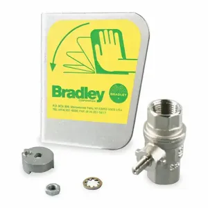 BRADLEY S30-070 Eyewash Handle, 1/2 Inch NPT, Stainless Steel | AA9TZK 1FBE3