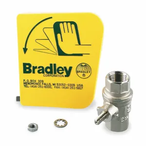 BRADLEY S45-122 Plastic Eyewash Handle, 1/2 Inch NPT, Stay-Open Ball Valve | AA9TZH 1FBE1