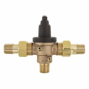 BRADLEY S59-4007 Thermostatic Mixing Valve, Brass, 8 gpm, NPT Inlet, NPT Outlet, 1/2 Inch Inlet Size | CJ3QAP 406R73