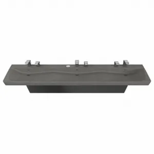 BRADLEY TLX-3-0021 Station Handwashing Sink, 0.5 gpm, Deck, 77 5/8 x 14 1/4 Bowl Size, 6 Inch Bowl Depth | CJ3MZD 61KW53