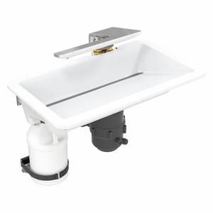 BRADLEY WB2-WB-TR1-0050 Undermount Sink Kit, Designer White, 24 1/2 Inch Overall Length, Sensor | CJ3RJN 60NK05