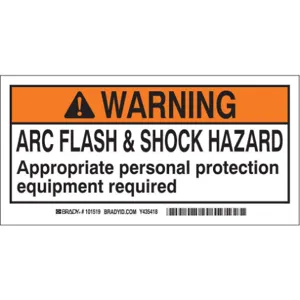 BRADY 101517 Arc Flash Protection Label 2 Inch H - Pack Of 100 | AC4AAN 2XY11