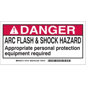 BRADY 101520 Arc Flash Protection Label 2 Inch H - Pack Of 10 | AC4AAR 2XY14