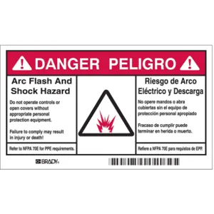 BRADY 102312 Arc Flash Protection Label - Pack Of 100 | AC3ZKD 2XU86