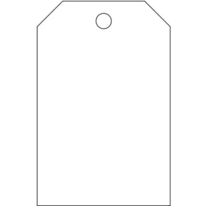 BRADY 102009 Blank Tag 5 x 3-1/4 Inch White - Pack Of 25 | AA7HEW 15Y690