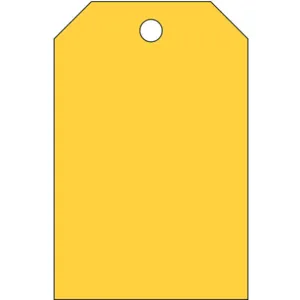 BRADY 102010 Blank Tag 5 x 3-1/4 Inch Yellow - Pack Of 25 | AA7HEX 15Y691