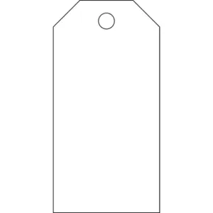 BRADY 102016 Blank Tag 5 x 2-1/2 Inch White - Pack Of 25 | AA7HEU 15Y688