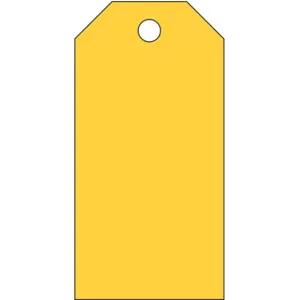 BRADY 102017 Blank Tag 5 x 2-1/2 Inch Yellow - Pack Of 25 | AA7HEV 15Y689