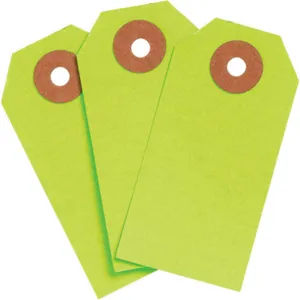 BRADY 102064 Blank Tag Cardstock Fluorescent Green PK1000 | AH4ZHK 35RZ39