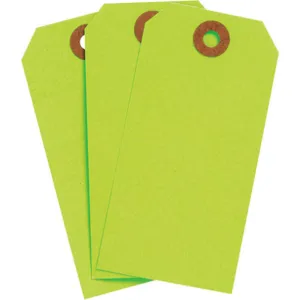 BRADY 102067 Blank Tag Cardstock Fluorescent Green PK1000 | AH4ZHP 35RZ43