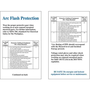 BRADY 102525 Arc Flash Hazardous Cat Wallet Card - Pack Of 10 | AA4ZHA 13K854