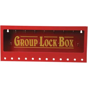 BRADY 105715 Group Lockout Box 12 Locks Max Red | AD2YNQ 3WPH3